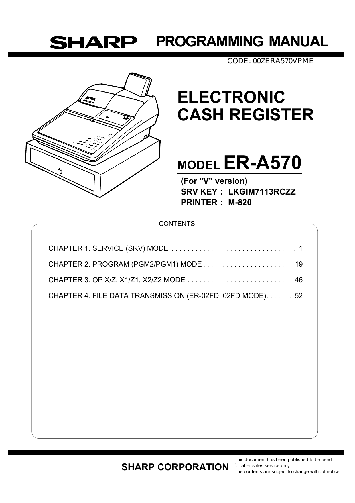 Sharp Er A570 User Manual Manualzz