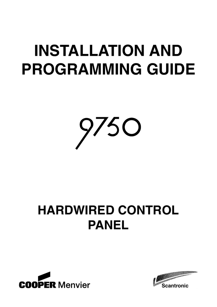 Cooper Security 9750 Installation And Programming Manual Manualzz