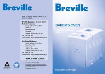 manual for breville bakers oven