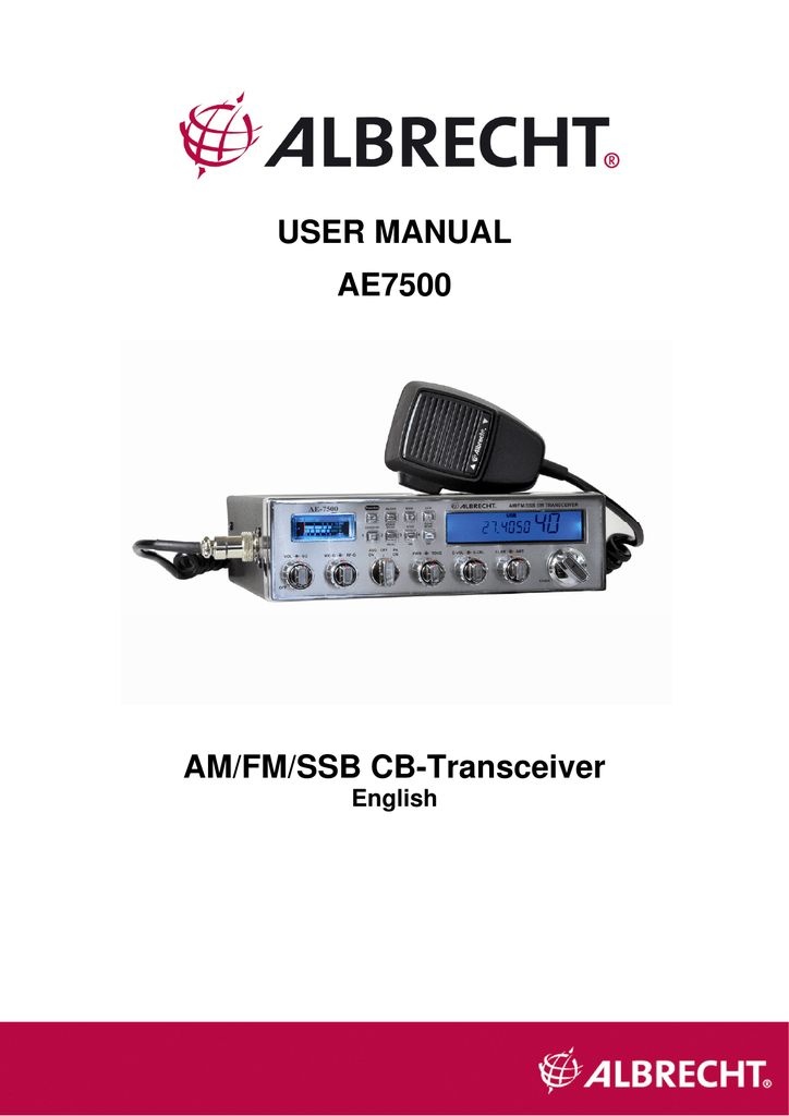Albrecht Ae 500 H First Edition User Manual Manualzz