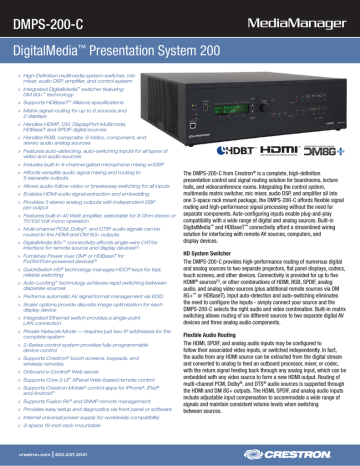 Crestron AMP-2210S Specifications | Manualzz