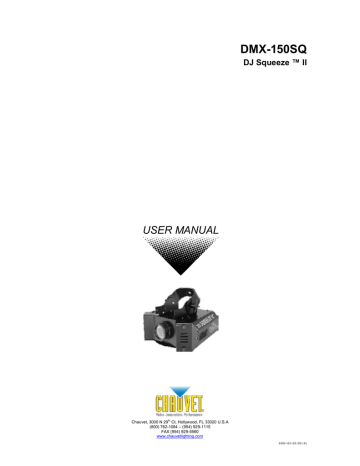 Chauvet DMX-150SQ User manual | Manualzz