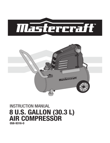 Mastercraft 058-9316-0 Instruction Manual 