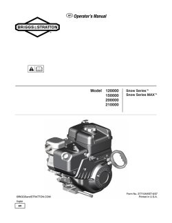 Briggs & Stratton 120000 Quantum 675 Series - User Manual 