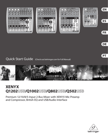behringer xenyx q502usb usb audio mixer how to