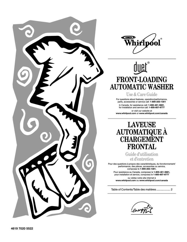 User guide Whirlpool Duet GHW9100LW1 Use & care guide Manualzz