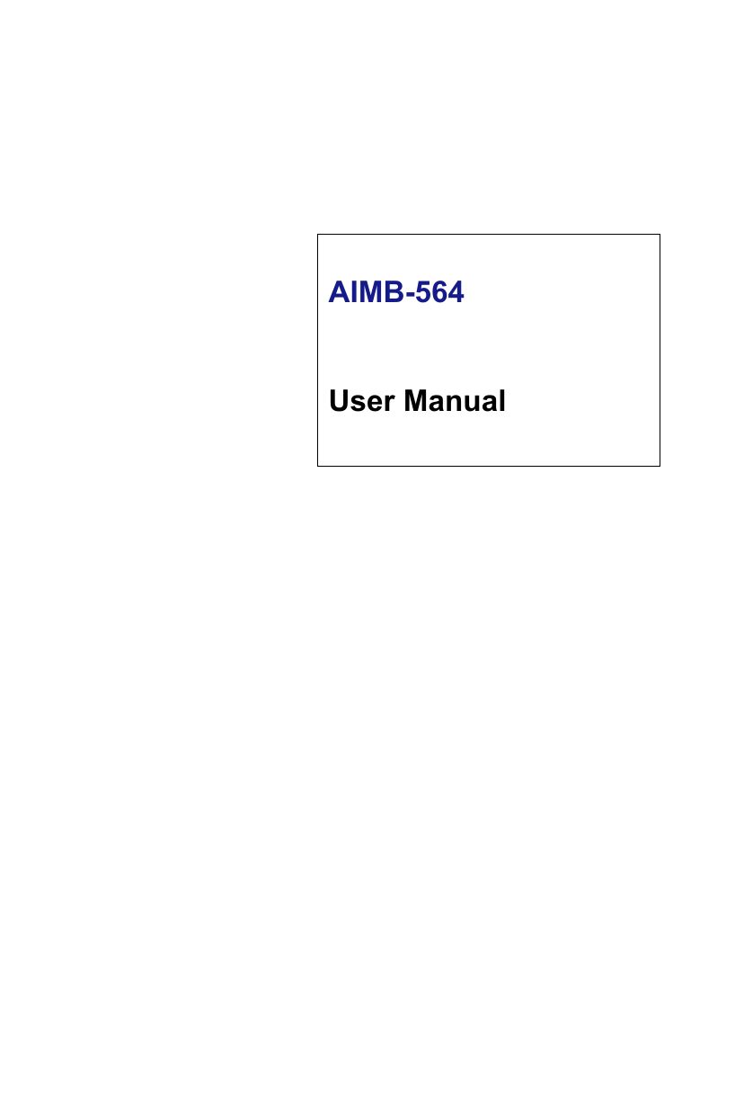 Advantech AIMB564 User manual Manualzz