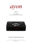 Ayon CD-5 Owner`s manual