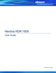 Nextiva HDR 1800 User Guide