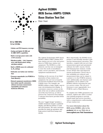 HP 8935 NORTEL CDMA Cellular/PCS Base Station Test set 