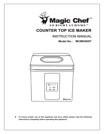 magic chef portable ice maker mcim30sst