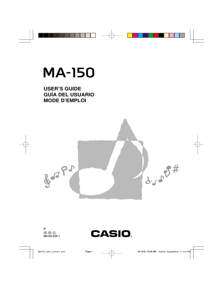 Casio Ma150 Ma 150 User Manual Manualzz