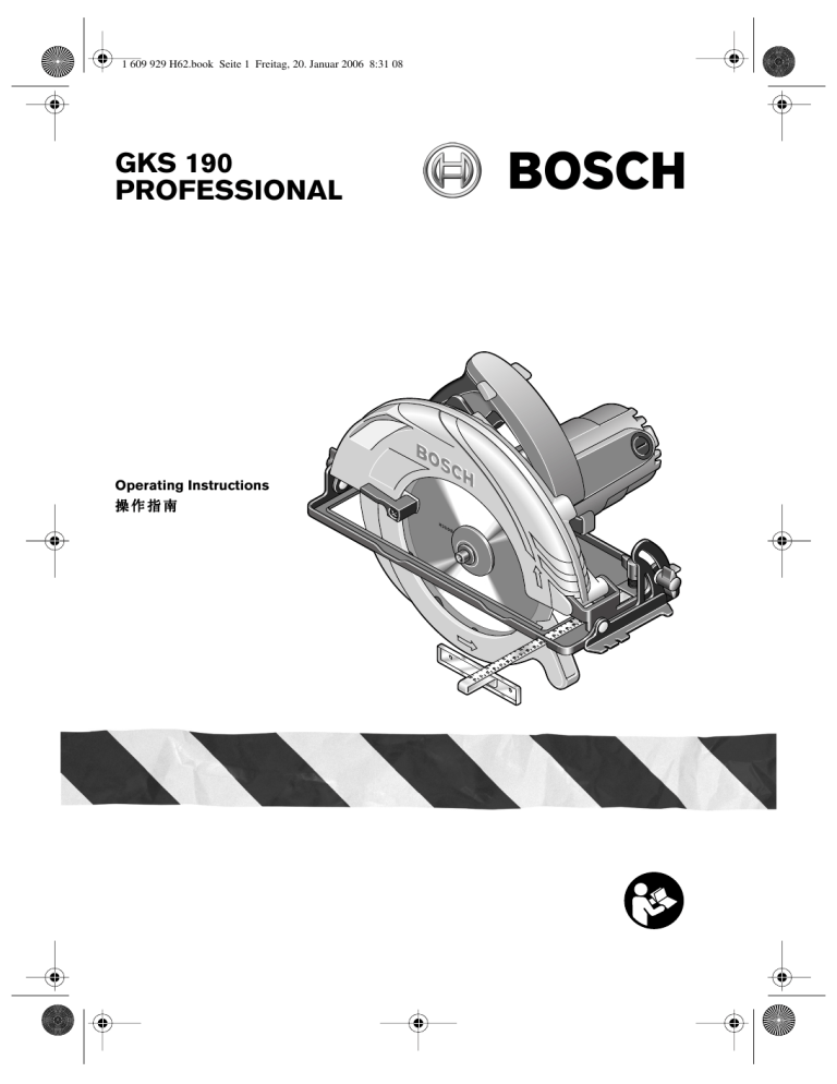 Bosch Gks 190 Operating Instructions Manualzz