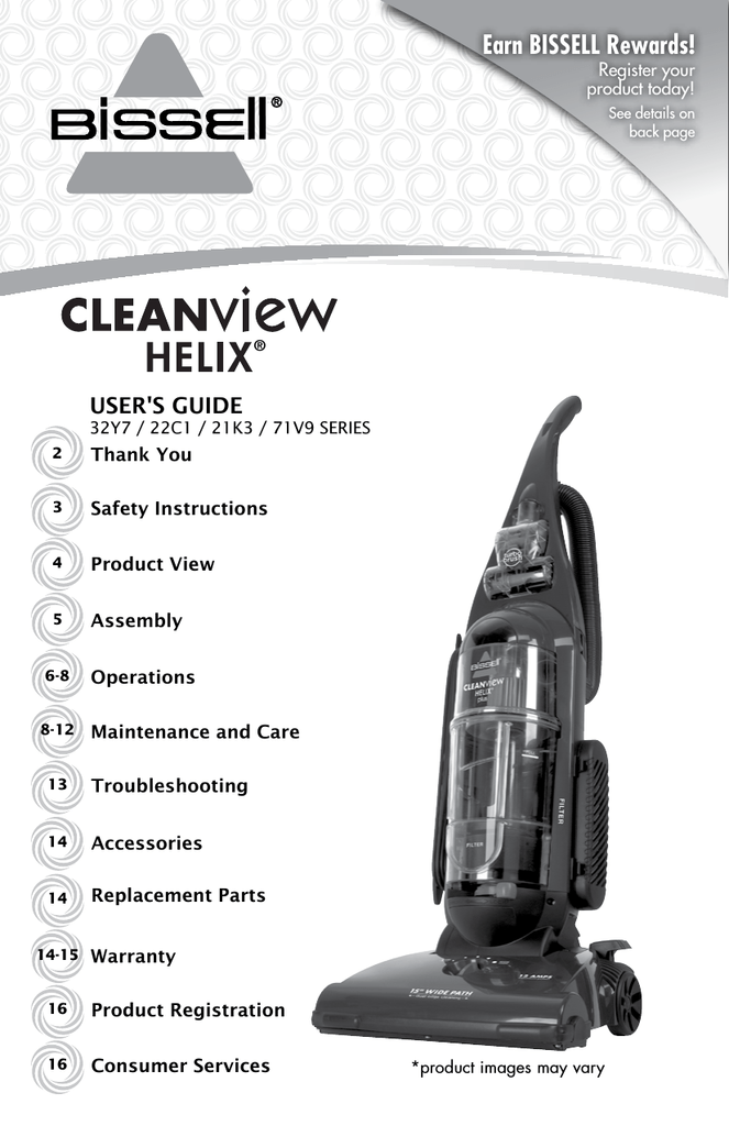 Bissell CLEANVIEW 59M5 User`s guide | Manualzz