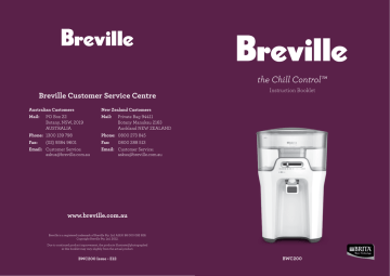 Breville Water Filter Chiller Instruction Booklet | Manualzz