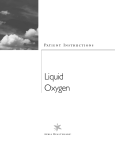 Liquid Oxygen Stationary Reservoir, Portable Unit Patient Instructions