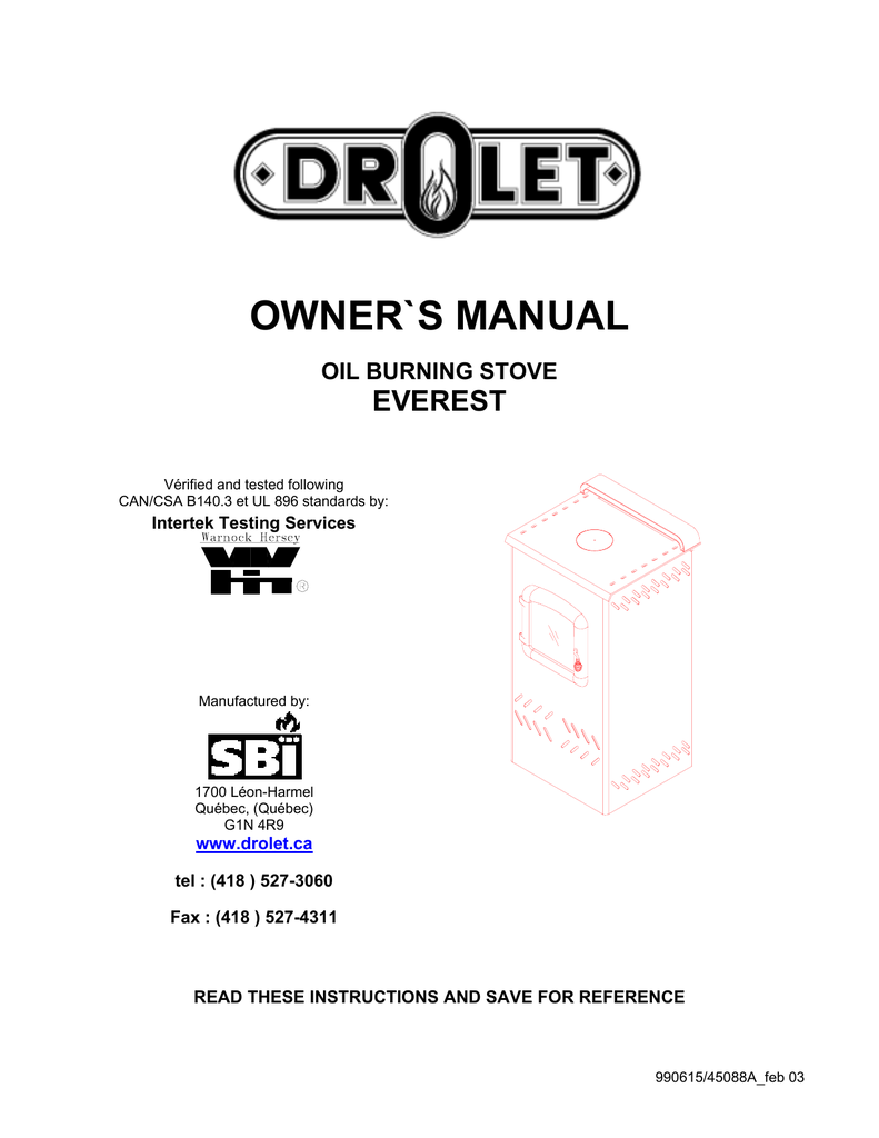 Drolet Everest Owner S Manual Manualzz Com