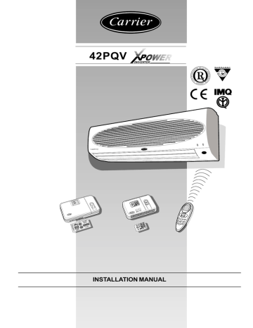 Carrier 42PQV Installation manual | Manualzz