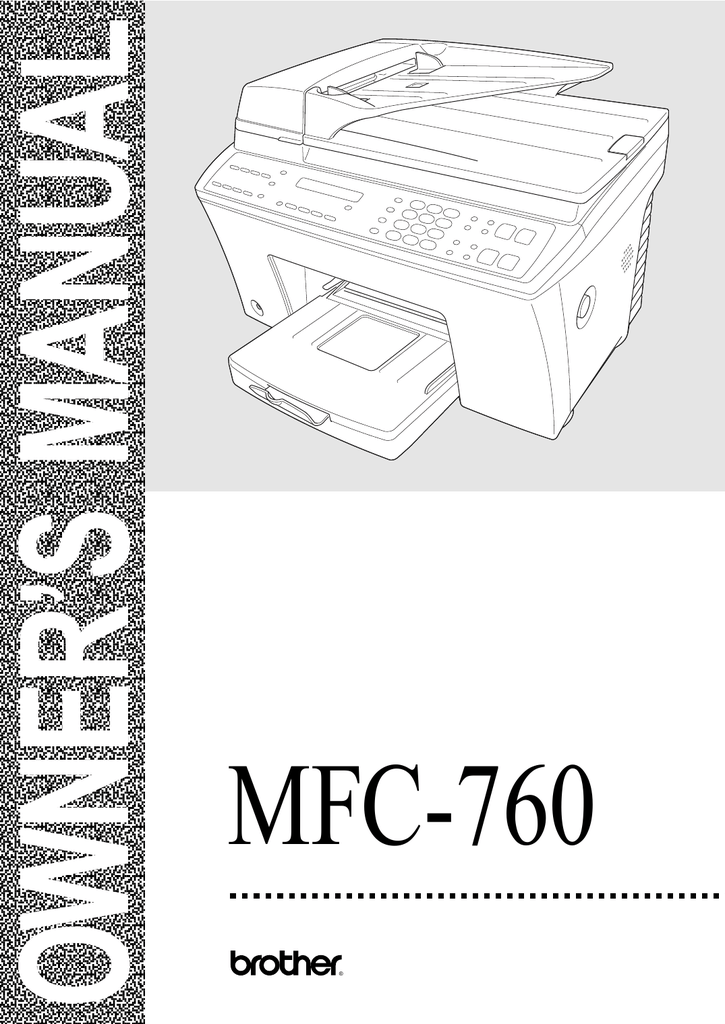 Brother MFC760 All in One Printer User manual Manualzz