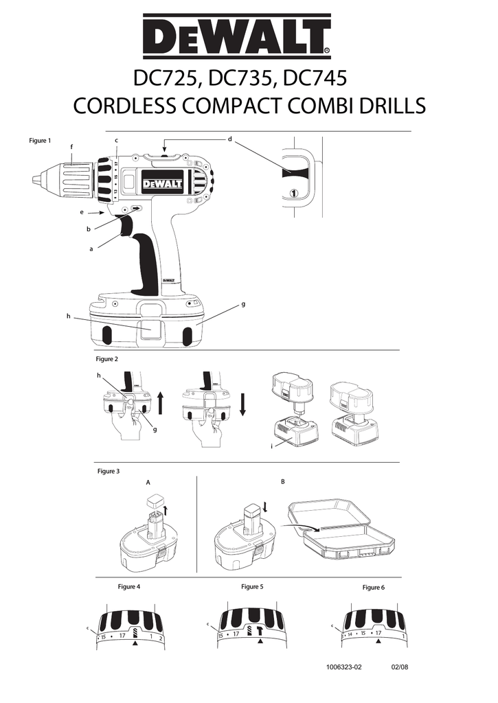 DeWalt DC725-XE Datasheet | Manualzz