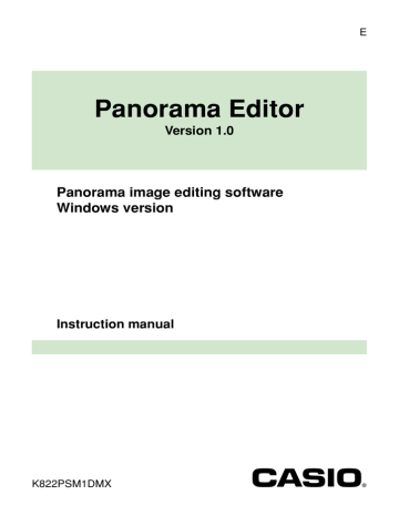 Casio Panorama Editor Version 1.0 -Windows Owner Manual | Manualzz