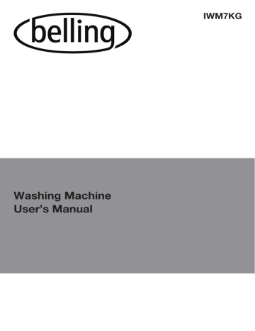 Belling IWM7KG Washing Machine User`s manual | Manualzz