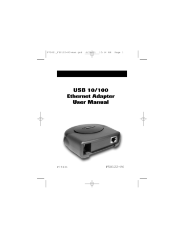 Belkin F5U122-PC Network Card User manual | Manualzz