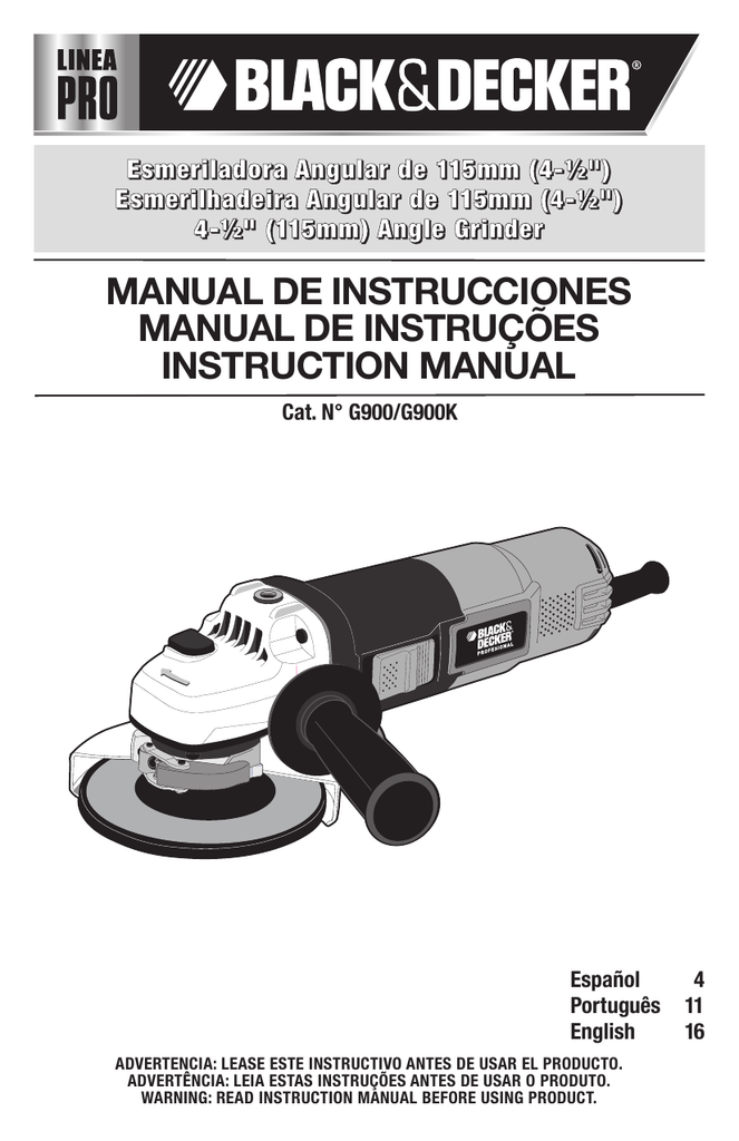 Black \u0026 Decker G900, LINEA PRO G900K, LINEA PRO G900, G900K Instruction  manual | Manualzz