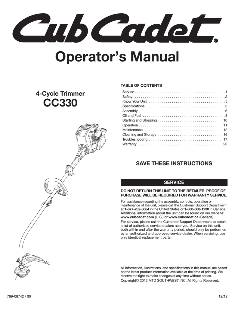 Cub Cadet Ltx 1040 Service Manual Pdf