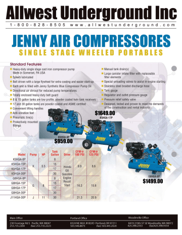 Emglo | K5HGA-8P | User Manual | Jenny Compressors 4-09.psd | Manualzz