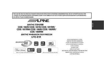 Owner's manual | Alpine CDE-182R Owner`s manual | Manualzz