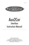 Aux2Car Interface Instruction Manual
