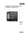 Simplex 4100ES-S1 Fire Indicator Panel Installation &amp; Maintenance Manual