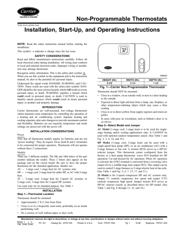 Carrier 48SS Operating instructions | Manualzz