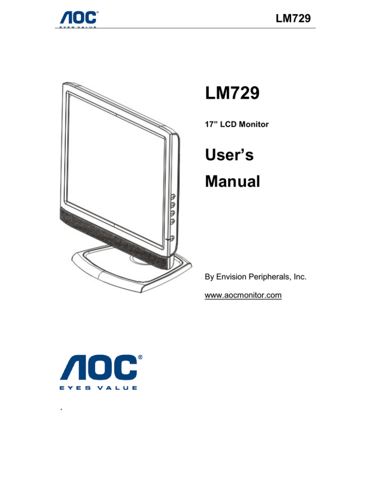 Aoc Computer Monitor Manual