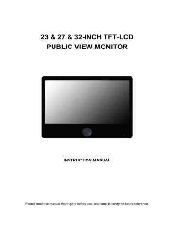 ViewZ TFT-LCD IP PUBLIC VIEW MONITOR Instruction manual | Manualzz