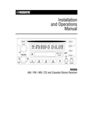 Magnadyne | M9900 | User manual | Installation and Operations Manual | Manualzz