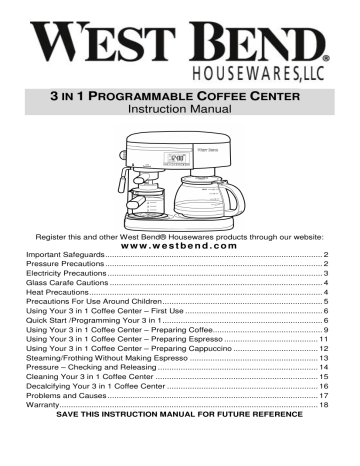 West Bend L5672A, 55120 Instruction manual | Manualzz