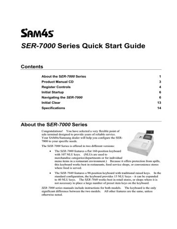 Sam4s Ser 7040 Product Manual Manualzz