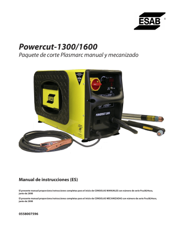 ESAB PowerCut 1600 User manual | Manualzz