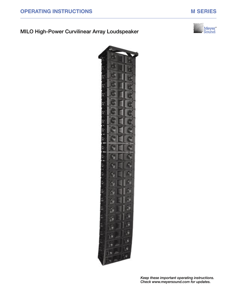 meyer milo line array