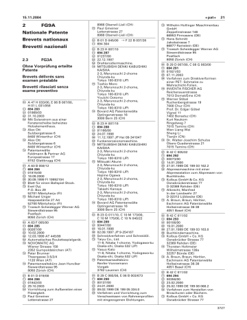 2 Fg9a Nationale Patente Brevets Nationaux Brevetti Nazionali Manualzz