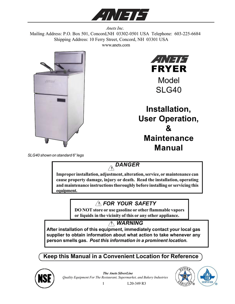Anest Slg40 Specification Manualzz Anest Slg40 Specification Manualzz