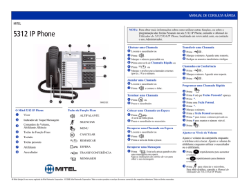 Mitel Networks 5312 IP Phone User Guide | Manualzz