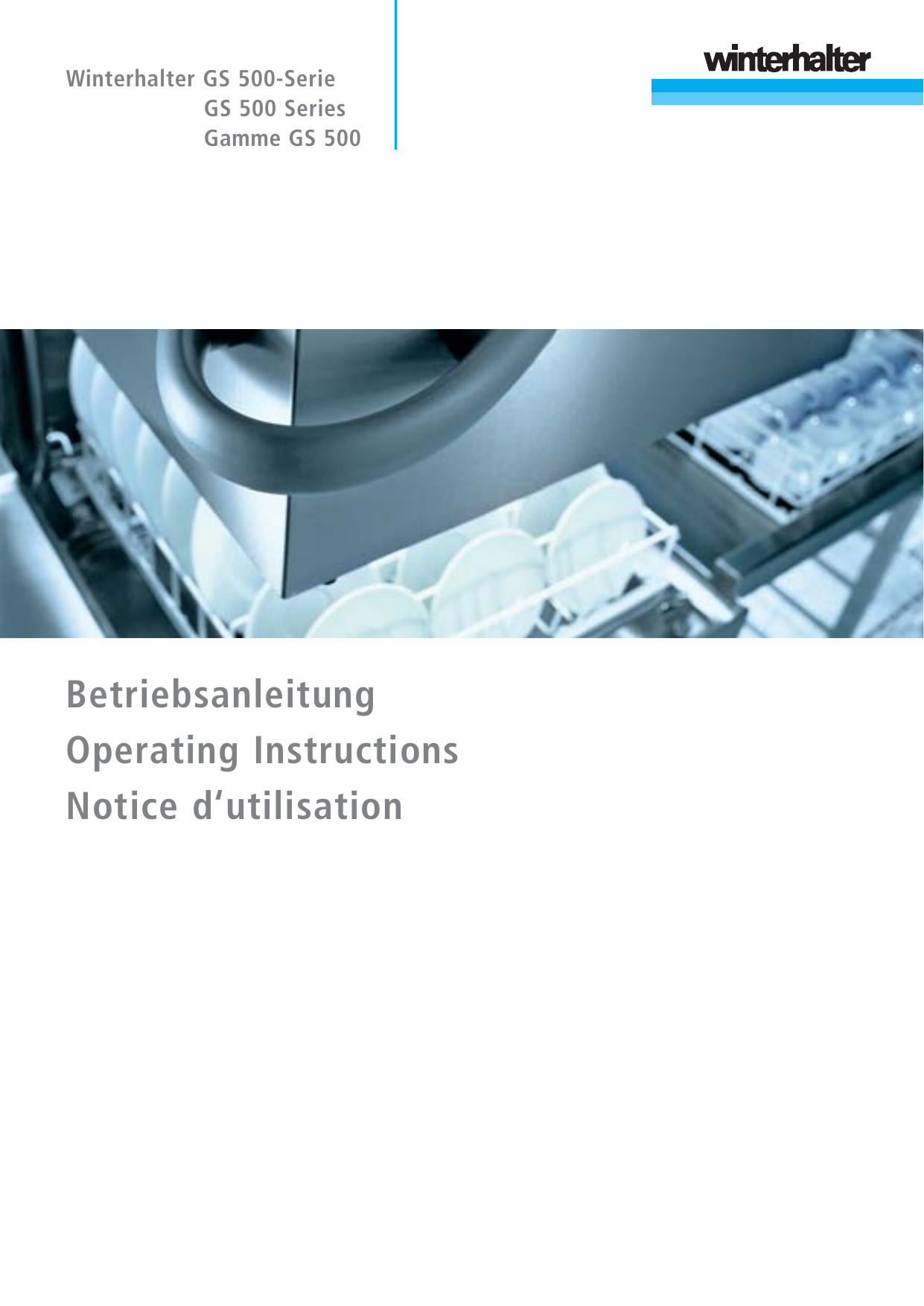 Winterhalter GS 502 Bedienungsanleitung Manualzz