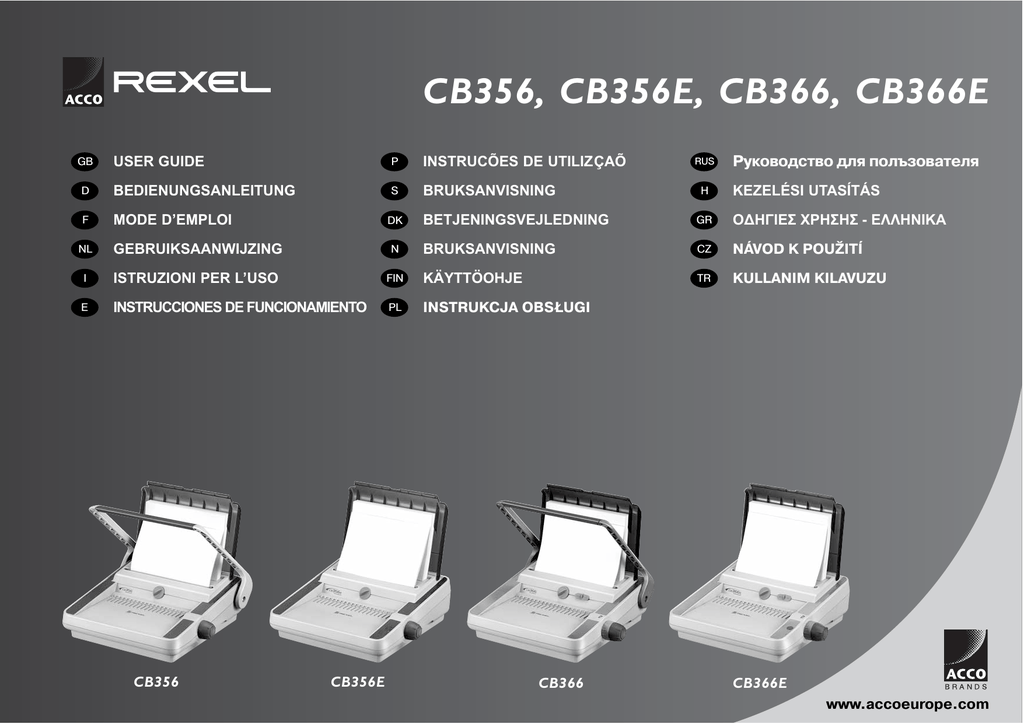 ACCO Brands Rexel CB356 User guide Manualzz