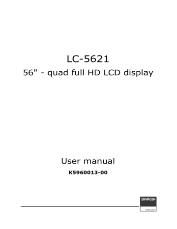 Barco LC-5621 User manual | Manualzz