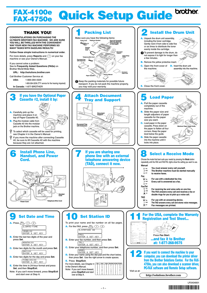 brother printer station id