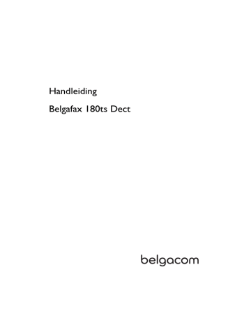 Berichten wissen. BELGACOM belgafax 180 ts, Belgafax 180s | Manualzz