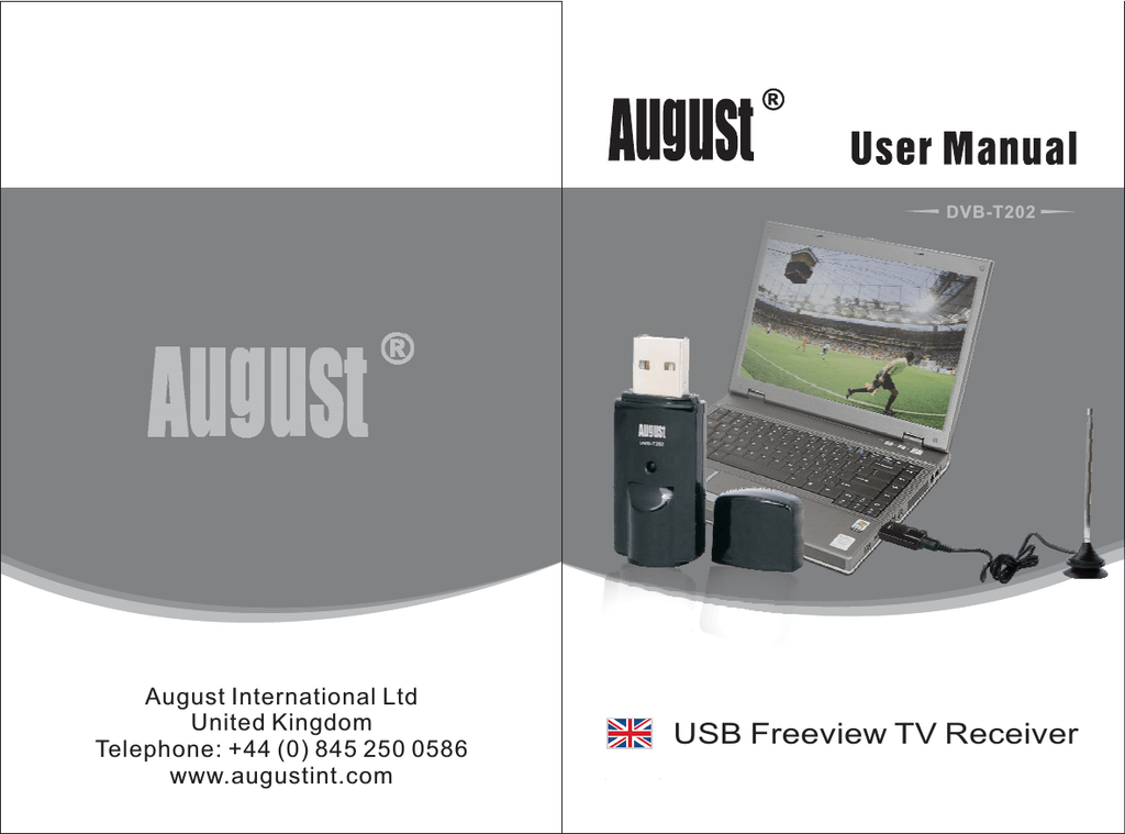 AUGUST DVB-T202 USB FREEVIEW TV RECEIVER WINDOWS 7 64 DRIVER